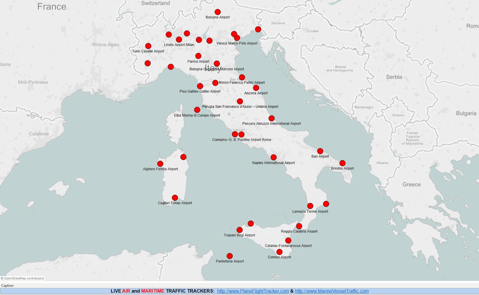 Italien Lufthavne Kort Italien lufthavne kort   Kort over Italien viser lufthavne (det  Italien Lufthavne Kort